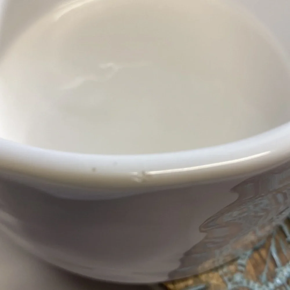 2-Mudpie Ceramic Cat Bowl MEOW Feeding Dish Off White Kitty Face